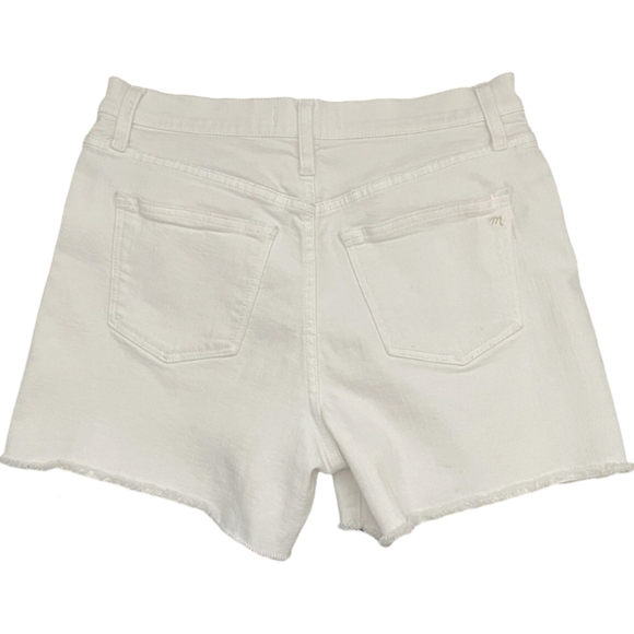 Madewell High Rise Denim Short Distressed Hem Size 28 White Tile - Picture 6 of 12